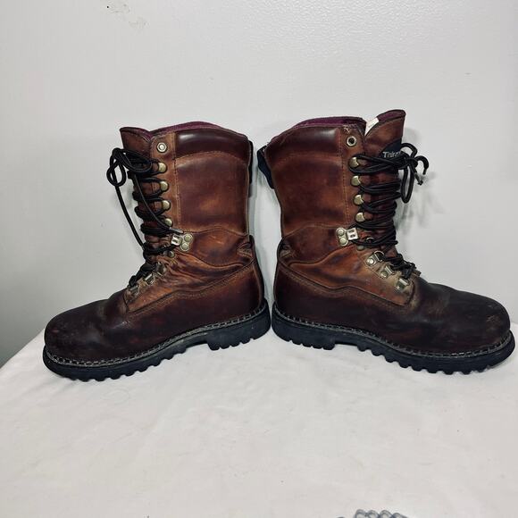 Georgia Boot Brown Leather Mid Calf Steel Toe Lace Up Gore Tex Workwear 6.5M - Picture 2 of 10